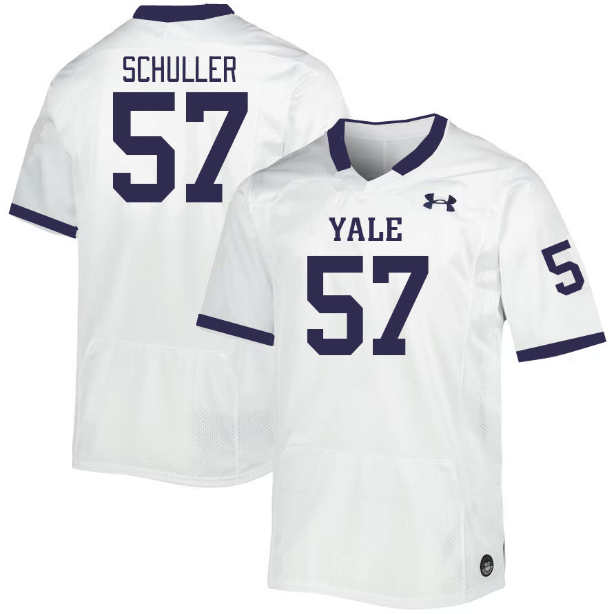 Men-Youth #57 Cubby Schuller Yale Bulldogs 2023 College Football Jerseys Stitched-White